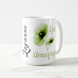 Phantastische grüne Blume Kaffeetasse