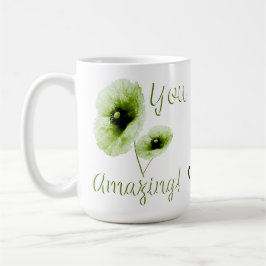 Phantastische grüne Blume Kaffeetasse