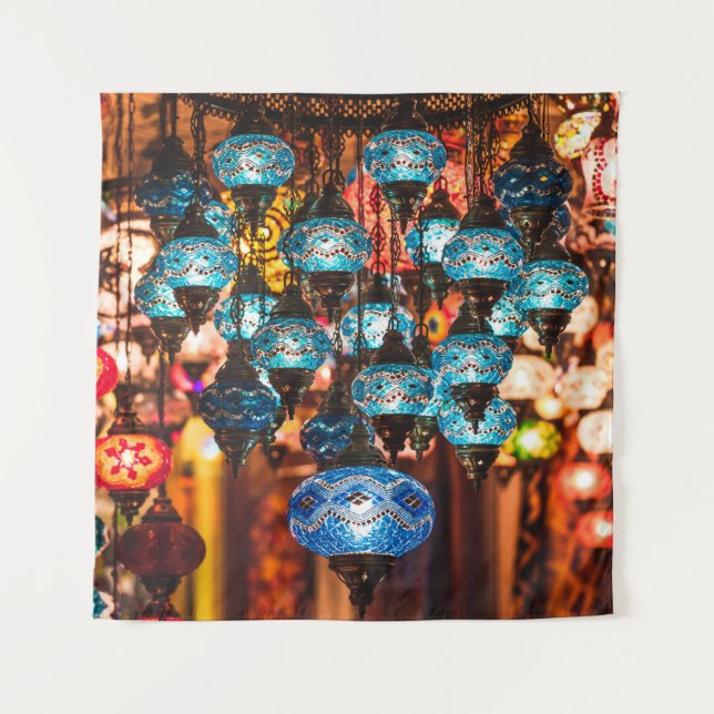 Phantastische handgefertigte türkische Lampen im S Wandteppich (Vorderseite)