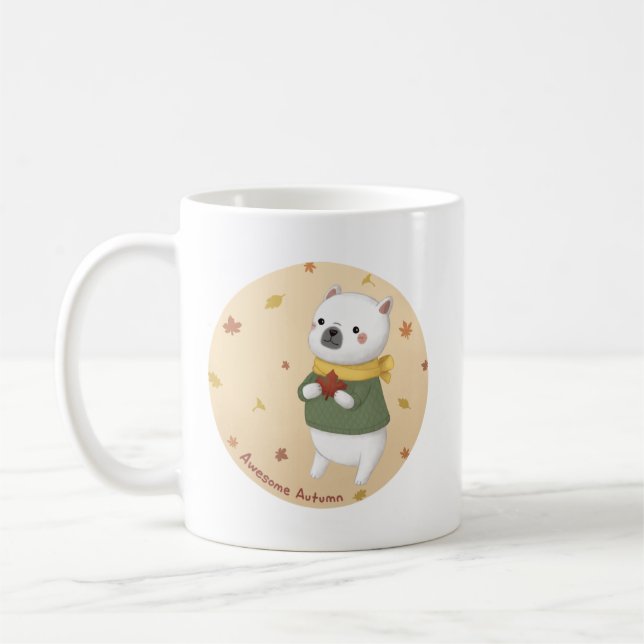 Phantastische Herbstillustrierung Kunst Kaffeetasse (Links)