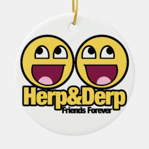 Phantastische Herde und Derp Keramik Ornament