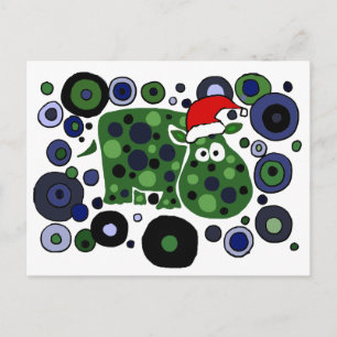 Phantastische Hippie Weihnachtskunst Abstrakt Feiertagspostkarte