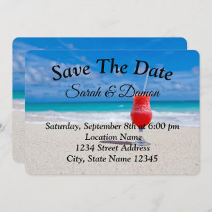 Phantastische Hochzeit am Strand, Muscheln Save th Save The Date