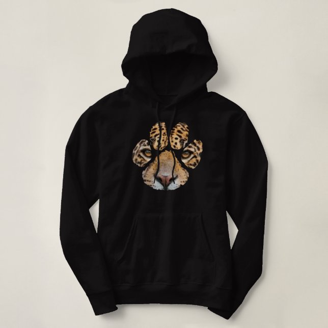 Phantastische Jaguar Paw Print - Männer ' Frauen ' Hoodie (Design vorne)
