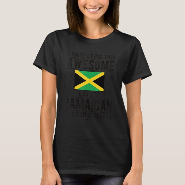 Phantastische jamaikanische Flagge Jamaika Roots T-Shirt (Vorderseite)