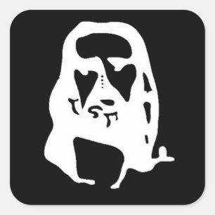 Phantastische Jesus-Christus-Illusion Quadratischer Aufkleber