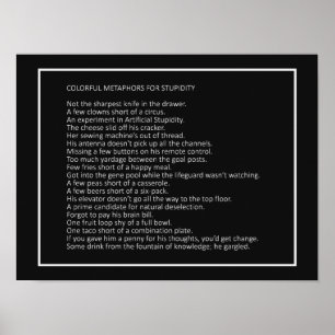 Phantastische Jokes-Farbposter Nr. 6 Poster