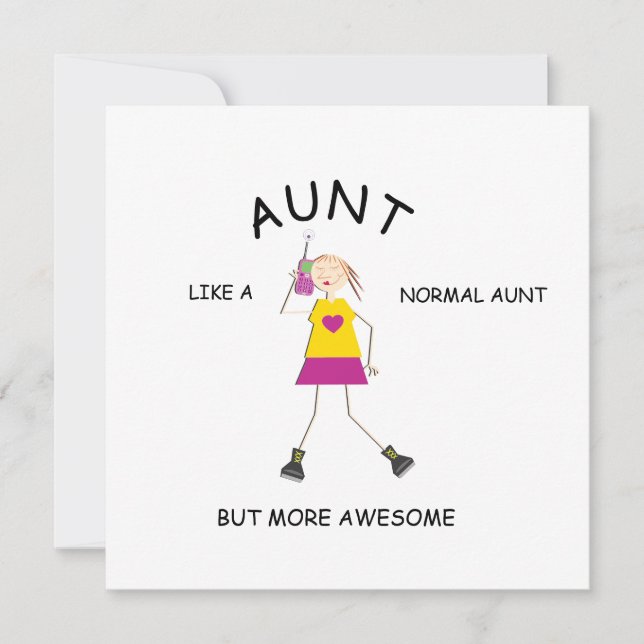 PHANTASTISCHE Karte, Grußgeschenk für Tante Einladung (Vorderseite)