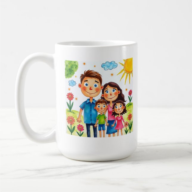 Phantastische Kinder machen dieses Kunstwerk Kaffeetasse (Links)