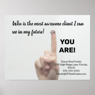 Phantastische Kunden reales Anwesen Marketing verk Poster