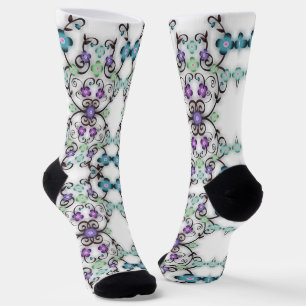 Phantastische Lacy-Darstellung der blauen Violett- Socken