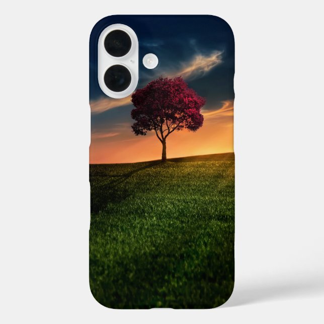 Phantastische Landschaft mit Rotem Baum bei Sonnen Case-Mate iPhone Hülle (Rückseite)