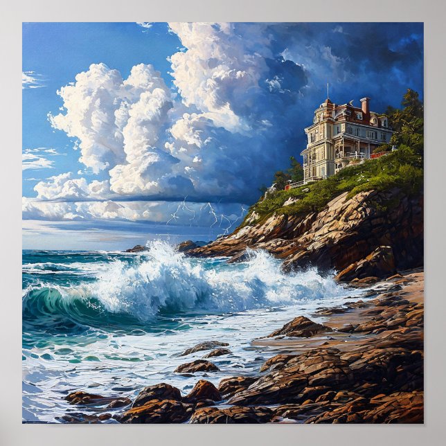 Phantastische Landschaftsmalerei Poster (Vorne)