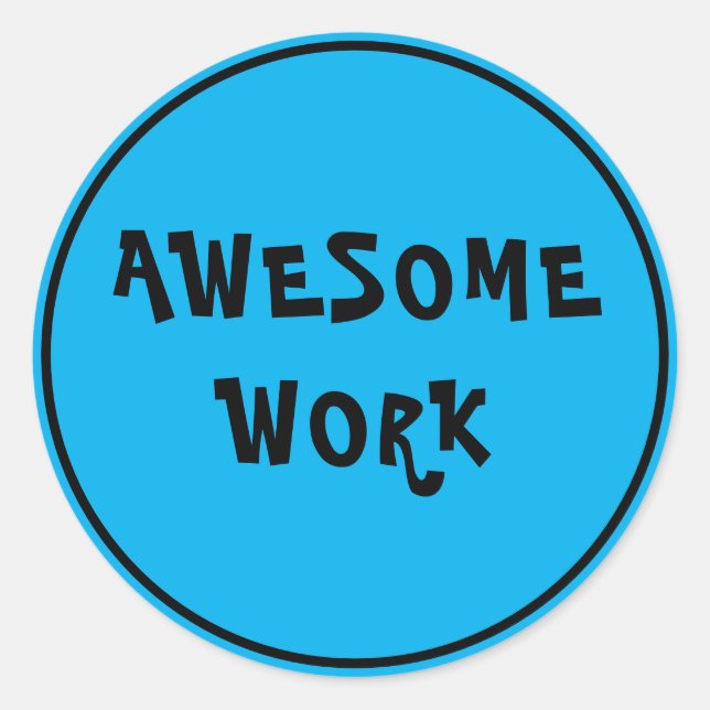 Phantastische Lehrer Förderung von Blue Runder Aufkleber (Vorderseite)