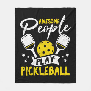 Phantastische Leute spielen Pickleball Funny Paddl Fleecedecke