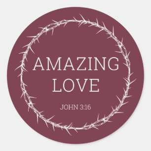 Phantastische Liebe - Jesus Christus Osterkrone vo Runder Aufkleber