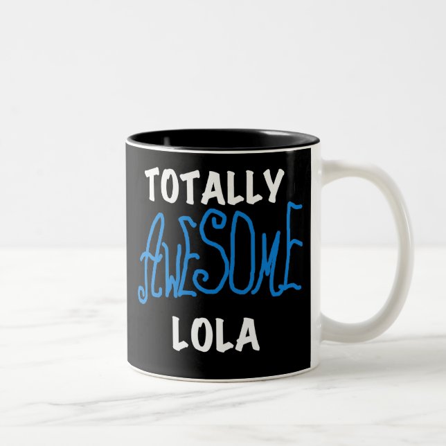 Phantastische Lola Blue Tshirts und Geschenke Zweifarbige Tasse (Rechts)