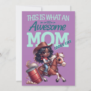 Phantastische Mama Cowgirl Muttertag Personalisier Karte