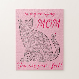 Phantastische Mama Katze Maze Puzzle