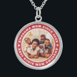 Phantastische Mama seit 20XX Modernes Foto Sterling Silberkette<br><div class="desc">Dieses einfache und moderne Design besteht aus Serifentypografie und fügt ein individuelles Foto hinzu. Phantastische Mama Seit 20XX umkreist das Foto deiner Mutter,  Mutter,  Mutter,  Mutter,  Mutter etc. Dies ist ein Geschenk für Ihre Mama an ihrem Geburtstag,  Muttertag,  Weihnachten,  etc.</div>