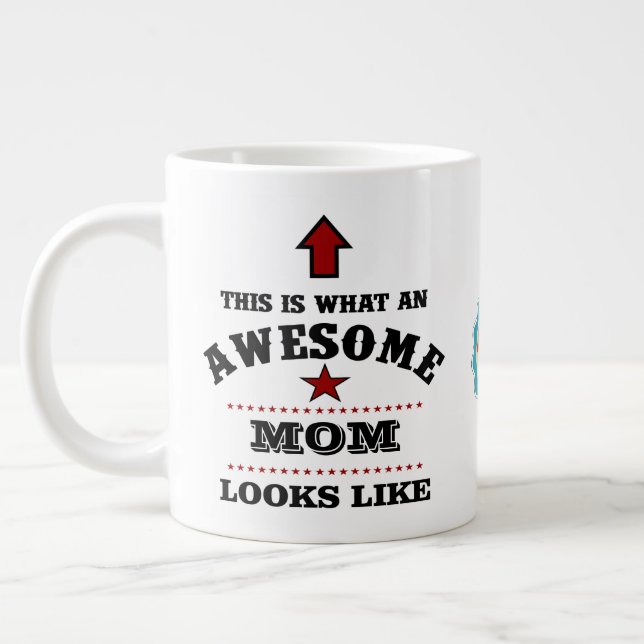 Phantastische Mama Vielen Dank, Frau von Son oder  Jumbo-Tasse (Links)