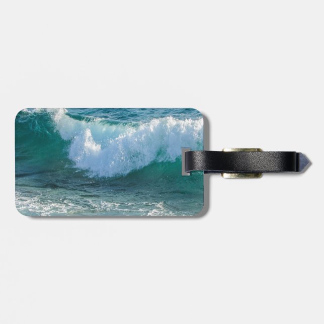 Phantastische Meeresküste Gepäckanhänger (Rückseite horizontal)