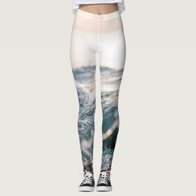Phantastische Meereswellen | Bestes Geschenk für N Leggings (Vorderseite)