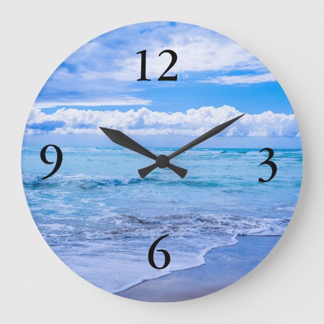 phantastische Meereswellen Quadratische Wanduhr (Vorderseite)