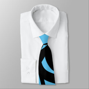 Phantastische Moderne Kunst Blau / Schwarz 2 Krawatte