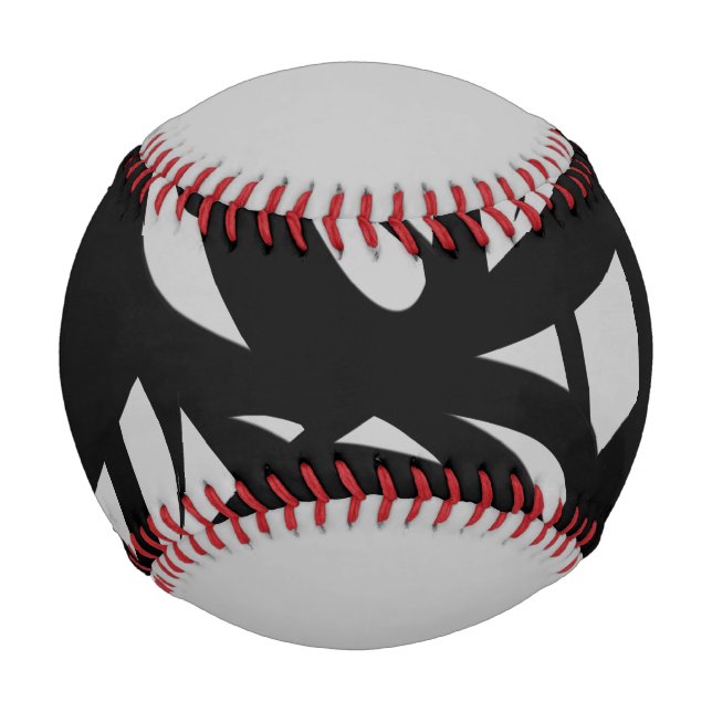 Phantastische Moderne Kunst Grau / Schwarz Baseball (Vorderseite)