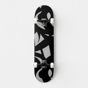 Phantastische Moderne Kunst Grau / Schwarz Skateboard