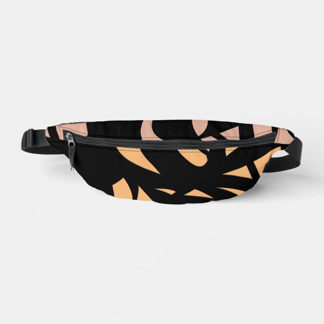 Phantastische moderne Kunstpfirsich / Schwarz Bauchtasche (Vorderseite)