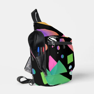 Phantastische moderne Multicolor Gradient Schwarz Crossbody Bag