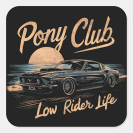 PHANTASTISCHE MUSKELKRAFTFAHRZEUGKÖRPER QUADRATISCHER AUFKLEBER