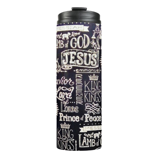 Phantastische Namen Jesu Christi Thermal Tumbler Thermosbecher (Vorderseite)