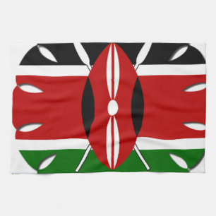 Phantastische Nationalflagge Kenias Handtuch