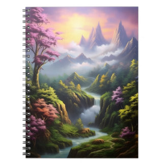 Phantastische Naturlandschaft Landschaftslandschaf Notizblock
