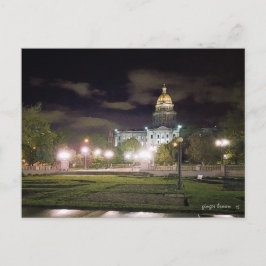 Phantastische Night View, Colorado Staat Hauptstad Postkarte