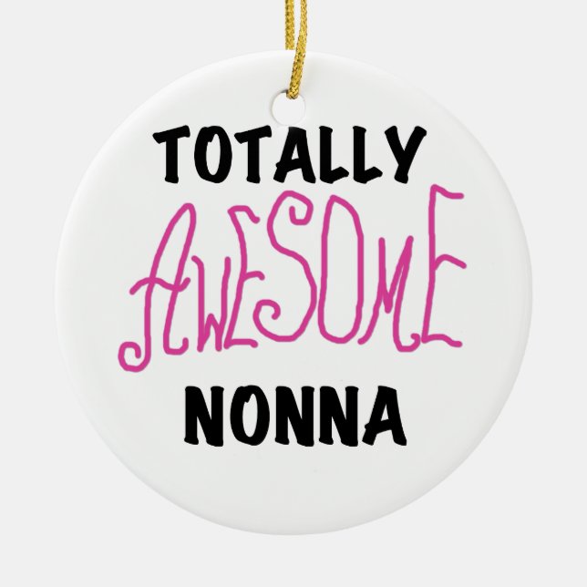 Phantastische Nonna Pink T - Shirt und Geschenke Keramik Ornament (Vorne)