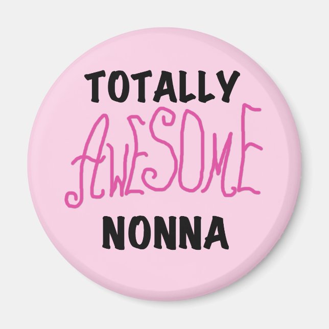 Phantastische Nonna Pink T - Shirt und Geschenke Magnet (Vorne)