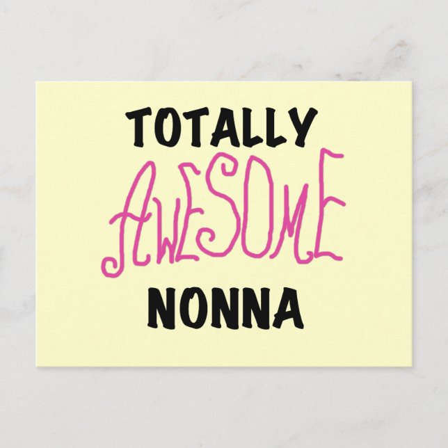 Phantastische Nonna Pink T - Shirt und Geschenke Postkarte (Vorderseite)