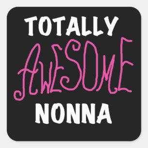 Phantastische Nonna Pink T - Shirt und Geschenke Quadratischer Aufkleber