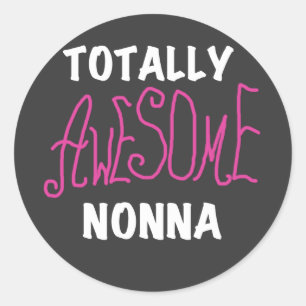 Phantastische Nonna Pink T - Shirt und Geschenke Runder Aufkleber