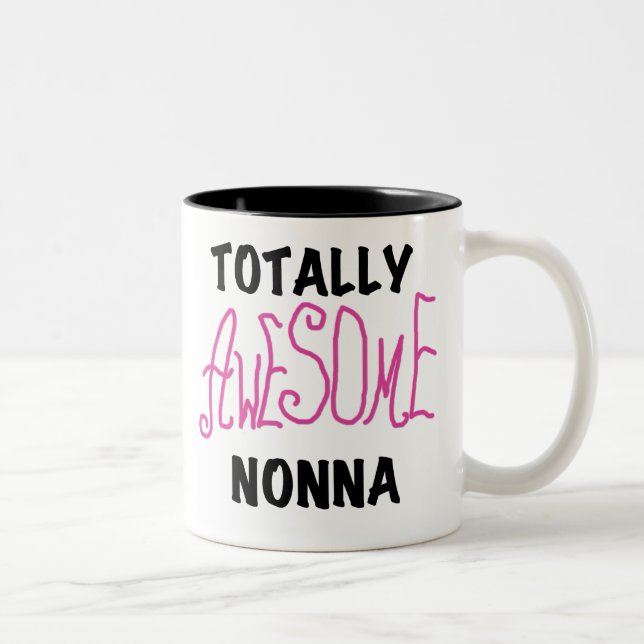 Phantastische Nonna Pink T - Shirt und Geschenke Zweifarbige Tasse (Rechts)