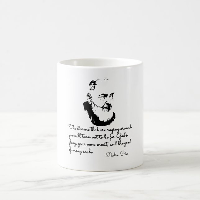 Phantastische Padre Pio Zitate über das spirituell Kaffeetasse (Mittel)