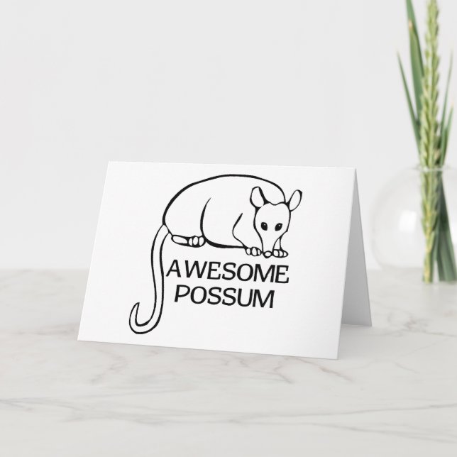 Phantastische Possum Karte (Vorderseite)