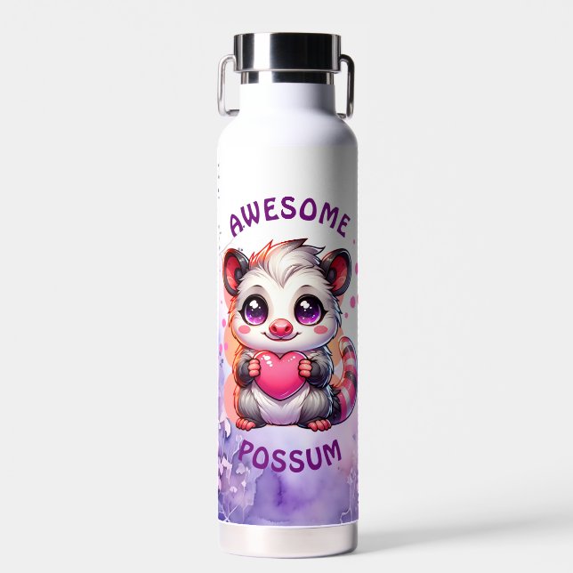 Phantastische Possum | Niedlicher Cartoon Opossum Trinkflasche (Vorne)
