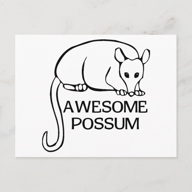Phantastische Possum Postkarte (Vorderseite)