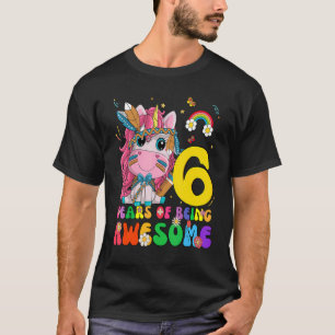Phantastische Prinzessin Unicorn Geburtstag 6-jähr T-Shirt