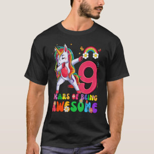 Phantastische Prinzessin Unicorn Geburtstag 9-jähr T-Shirt